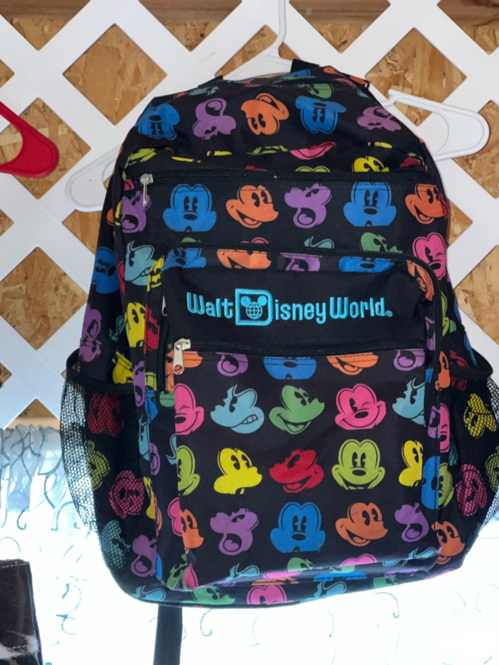 Walt Disney World Black Rainbow Mickey Heads Backpack